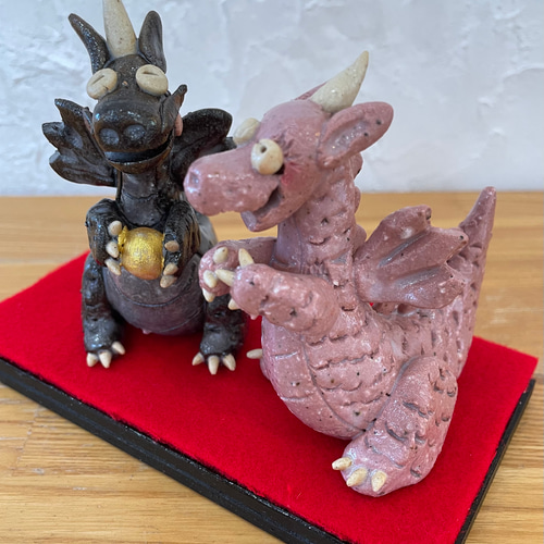 ドラゴンベア』辰年 龍 タツ 辰 陶器 2024 令和6年 一角龍 その他置物