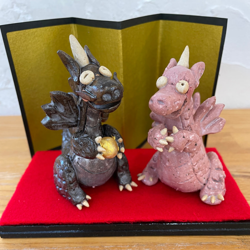 ドラゴンベア』辰年 龍 タツ 辰 陶器 2024 令和6年 一角龍 その他置物