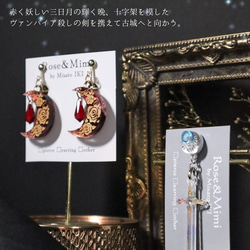 【一点もの】Rose Candlestick薔薇の燭台イヤリング&ピアス 11枚目の画像