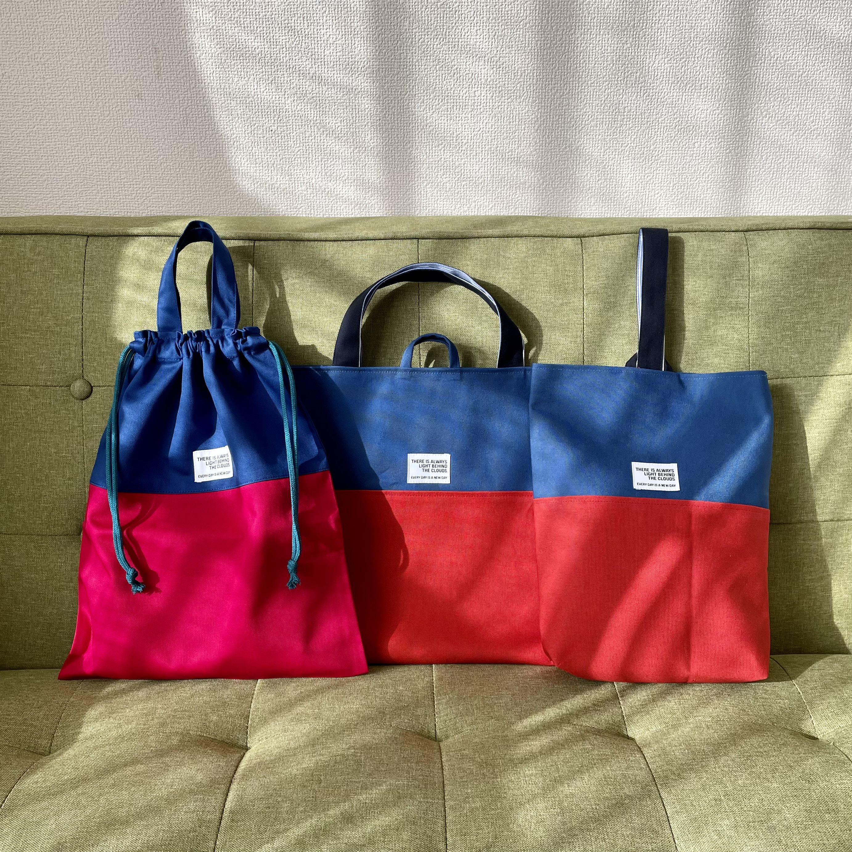 バイカラーの3点セット＊レッド 4,964円