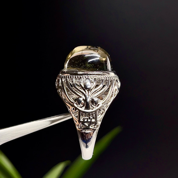 【超美品】ガーデンクォーツ　リング　シルバーリング 指輪　天然石　水晶　W87 7枚目の画像