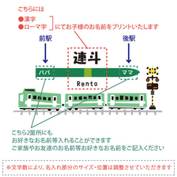 名入れ 半袖 前開き ロンパース 電車 でんしゃ 列車 【3両電車】［smr-vehicle62］ 出産祝い プレゼント 2枚目の画像