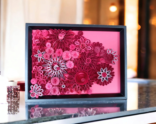 アロマストーン＊ペーパークイリング《薔薇レッド・フレーム》 6293ff98e734503381537eb2392158