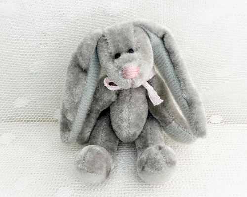 アメリカ製　ヴィンテージ　ぬいぐるみ　かわいい　赤色　チェック　うさぎ　レトロ 1950s USA vintage】GUND Rabbit plush ビンテージドール