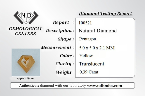 K14YG＆シルバーコンビ ペンタゴンカット 天然ダイヤモンド リング 9枚目の画像