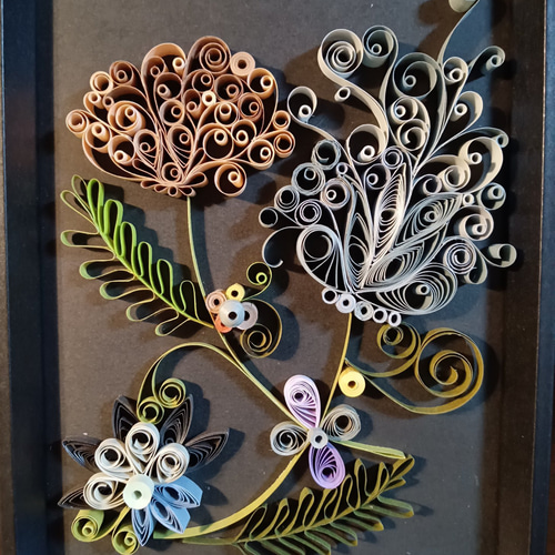 キツネのペーパークイリングアート キツネのペーパークイリングアート