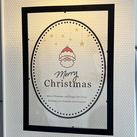 【クリスマス】サンタクリアポスター　A4サイズ 4枚目の画像