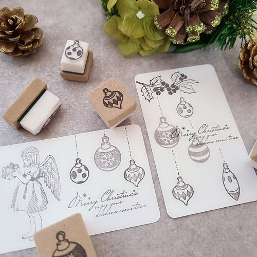 クリスマスはんこ オーナメントセット 消しゴムはんこ はんこ