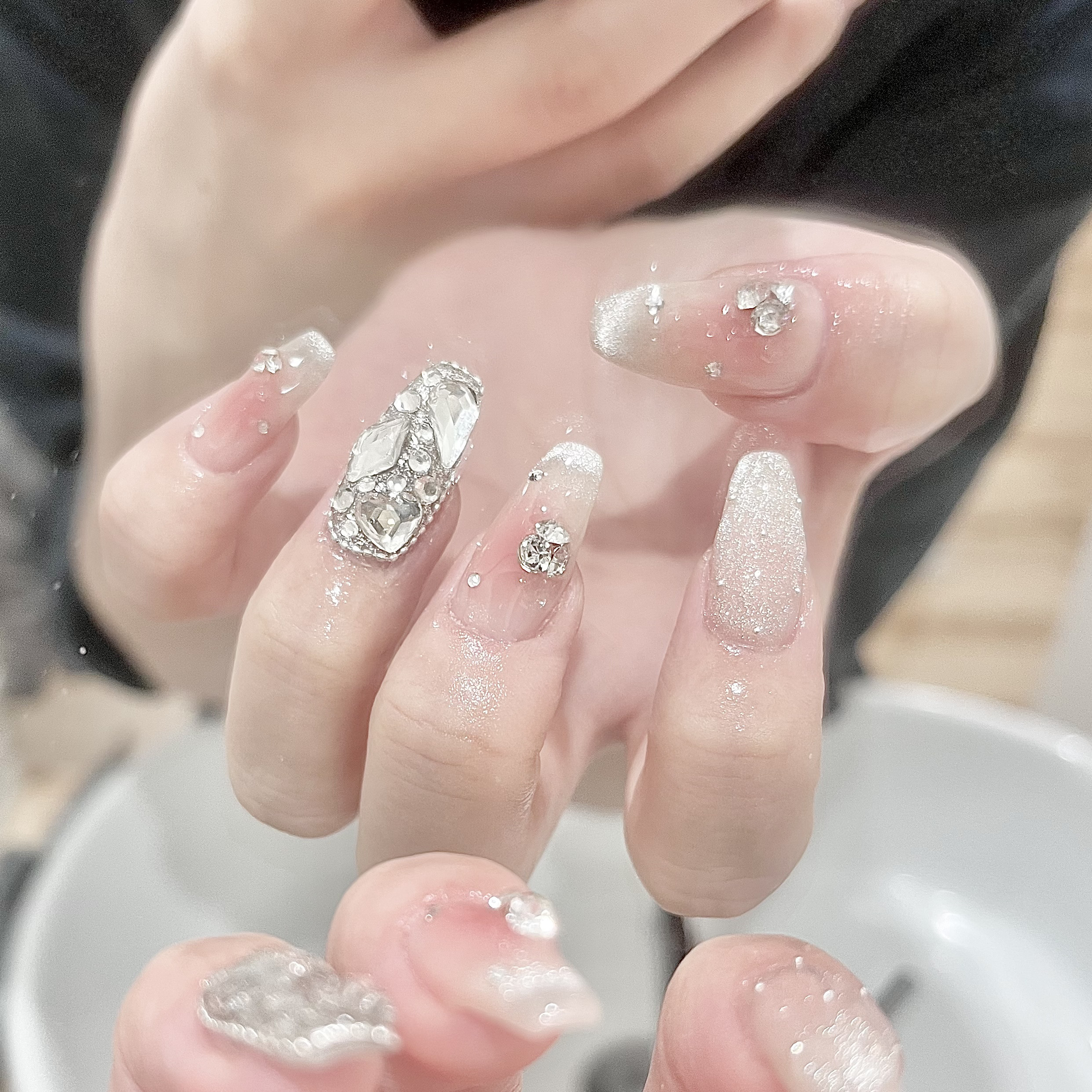 No.68】マグフレンチ♡埋めつくし ぷっくり キルティング ワン
