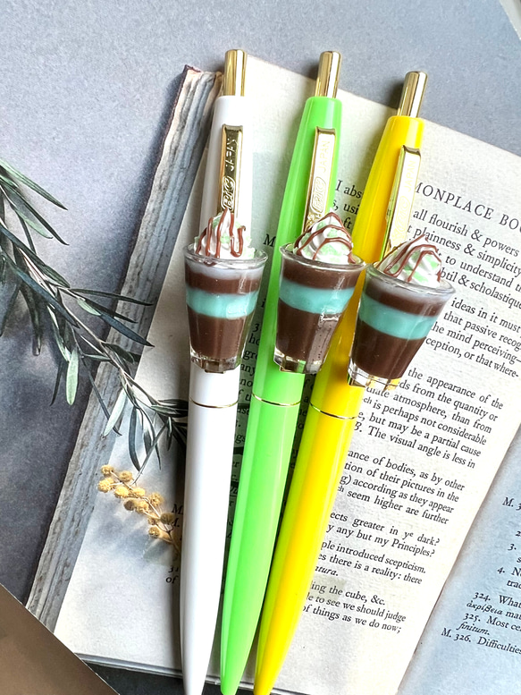 【チョコミント】　チョコレートドリンク　ボールペン  ミニチュア 4枚目の画像