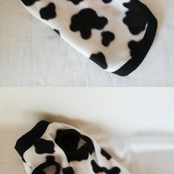 犬服オリジナル　暖かフリース・牛柄（ホルスタイン）柄犬服2404　#ボストンテリア #フレンチブルドッグ 3枚目の画像