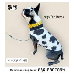 オンラインストア限定・暖かフリース・牛柄（ホルスタイン）柄犬服2404