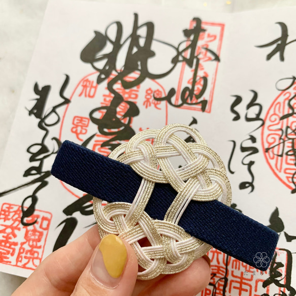 デザフェス61完売！再販【四季の彩り御朱印帳バンド　月明かりの夜 】　御朱印帳　御朱印帳バンド　神社巡り　 2枚目の画像
