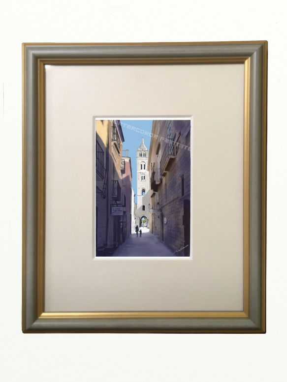 ポストカード ヨーロッパ風景画（組み合わせ自由4枚セット1.000円）No.255   イタリア　バルレッタ 4枚目の画像