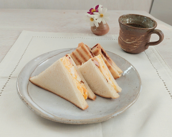 ワラ灰7寸皿　三日月 9枚目の画像