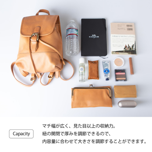 ミニリュック レディース 小さめ 本革 バッグ キャメル HAB022-MO