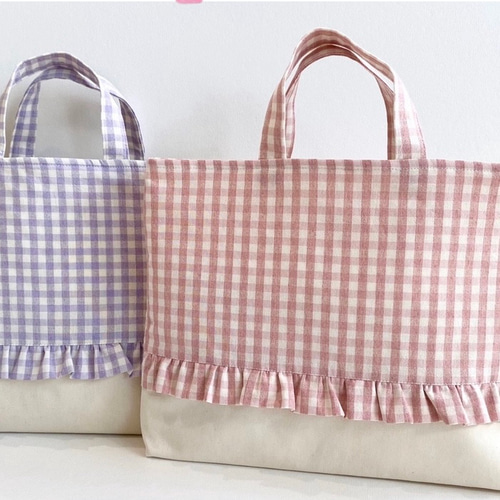 期間限定 1,000円OFF！】入園入学3点セット チェックピンク レッスン