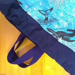 『海の王様　シャチ　お着替え袋　体操着袋　巾着タイプ』　41X31㎝　通園通学　シャチ好きさん 2枚目の画像