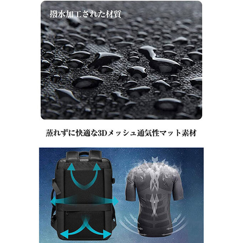 リュック ビジネスリュック バックパック 大容量 防水 3way USB マチ