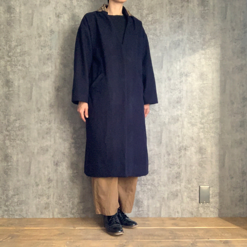 インカネーション INCARNATION ドビーコットン ジップコート 32277-5350. VISCOSE 70% LINEN 30% COAT MODS UNLINED. T91(Black