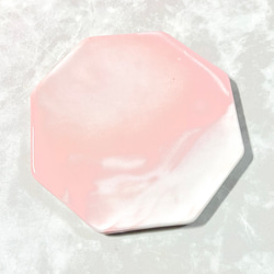 シーリングワックス　大理石風スタンプパッド　六角形　ピンク 1枚目の画像