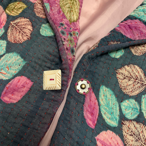 ・vintage ethnic coat 民族　ハンドメイド　手刺繍　コート Sale カンタキルトのコート Kantha quilt coat コート kajiku