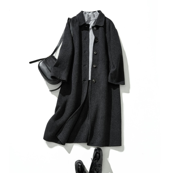 カジュアルすぎず大人めに着こなせる ウールコート ロングコート