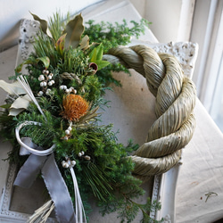 大きなしめ縄 ナチュラルなしめ縄 店舗用しめ縄 大きな玄関用しめ縄