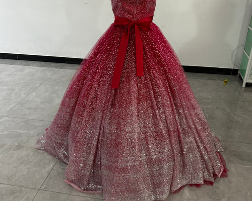 AIMER ベアトップ 編み上げデザイン ドレス 演奏会 赤 レッド 9号 楽天市場】カラードレス 編み上げ ワインレッド 半袖 赤 ロングドレス