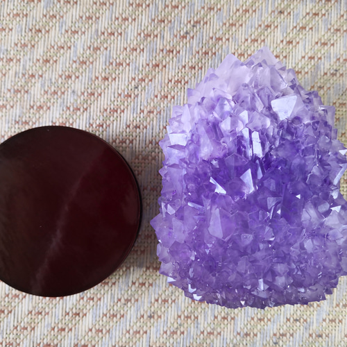 台座付 水晶ポイント原石透明度が高いヒマラヤ水晶クラスター 水晶原石  