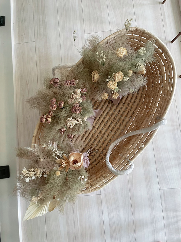 ドライフラワーナチュラルスワッグsmoke tree