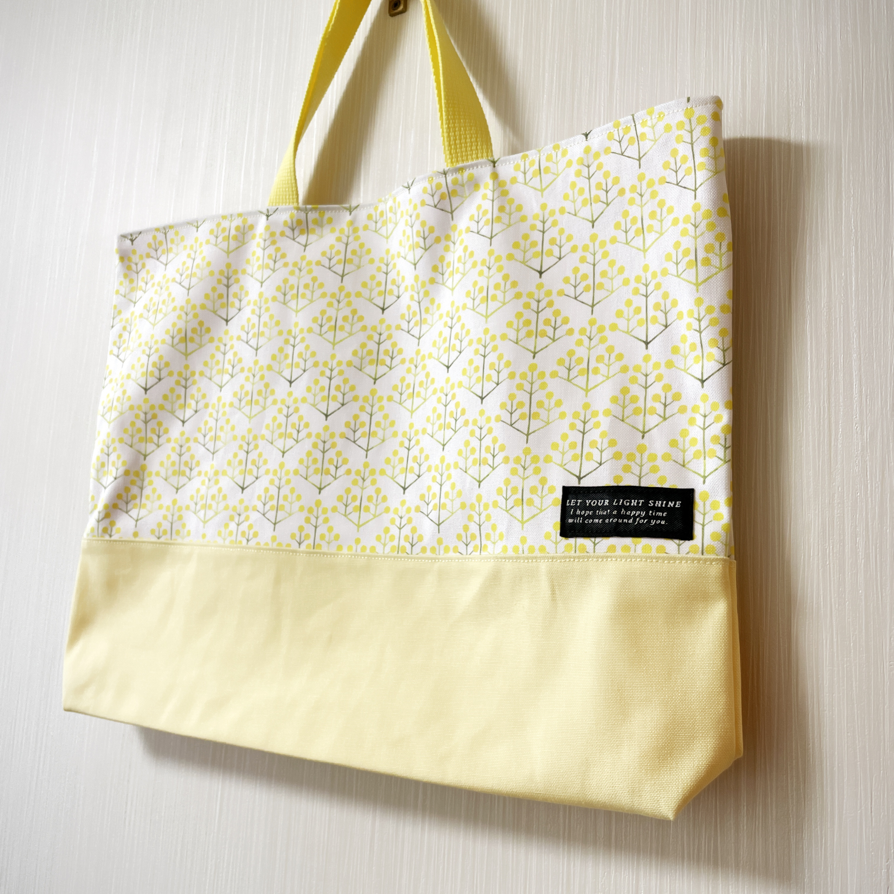 カラフルフラミンゴ柄 北欧風 ハンドメイド レッスンバッグ 入園