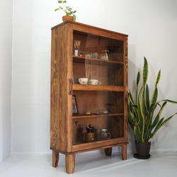 月末セールM●希少☞アンティーク家具☜ ミニキュリオケース　ディスプレイ 月末セールM○希少☞アンティーク家具☜ ミニキュリオケース