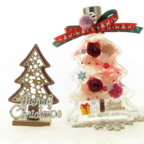 ◆ハーバリウム 28 めいちゃんの わくわくクリスマス♪ ◇ハーバリウム 28 めいちゃんの わくわくクリスマス♪