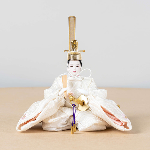 ことの平安ひな（3HY-0501）ゆき｜手描桜｜平台｜コンパクトな雛人形