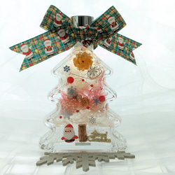 クリスマスセール 【 新作 】クリスマスハーバリウム クリスマスツリー ホワイトとピンク 6枚目の画像