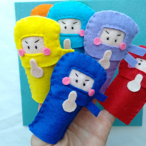 ゆびにんじゃ 指人形 指忍者 手袋シアター おもちゃ・人形 MiMi 通販