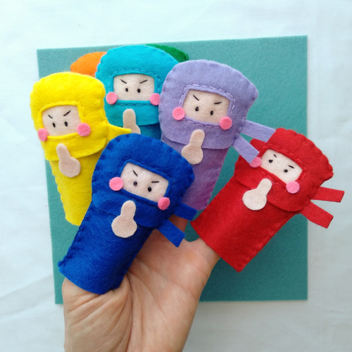 ゆびにんじゃ 指人形 指忍者 手袋シアター おもちゃ・人形 MiMi 通販 