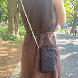 ハート キルティング ヌビ スマホショルダー ハートキルティング