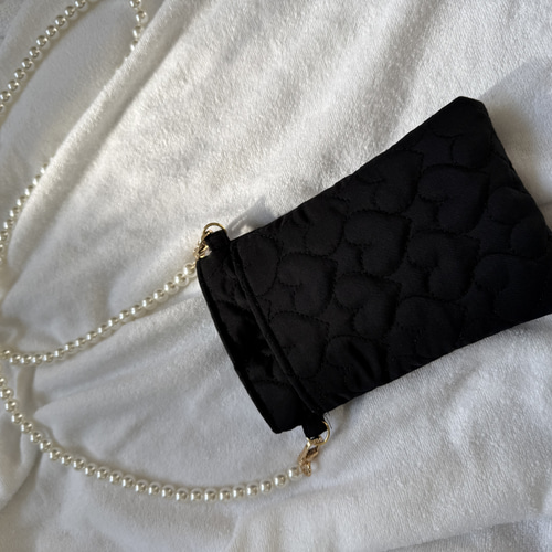 renewal】ハート キルティング ヌビ スマホショルダー ハート