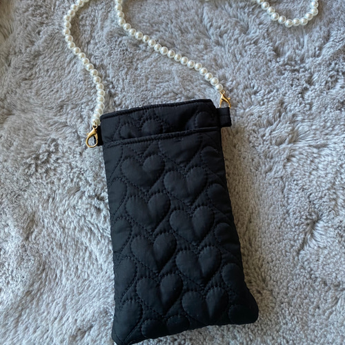 ハート キルティング ヌビ スマホショルダー ハートキルティング