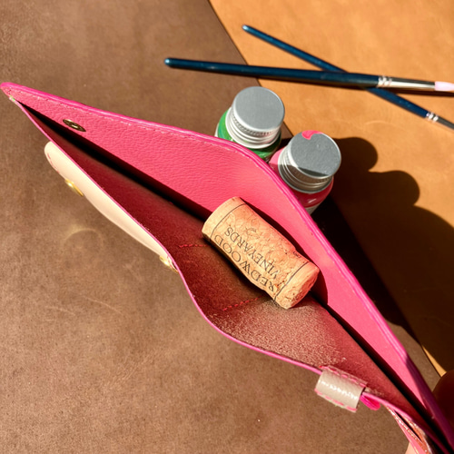 SOLD オーダー品【限定色】さくらんぼ 二つ折り財布 中まで