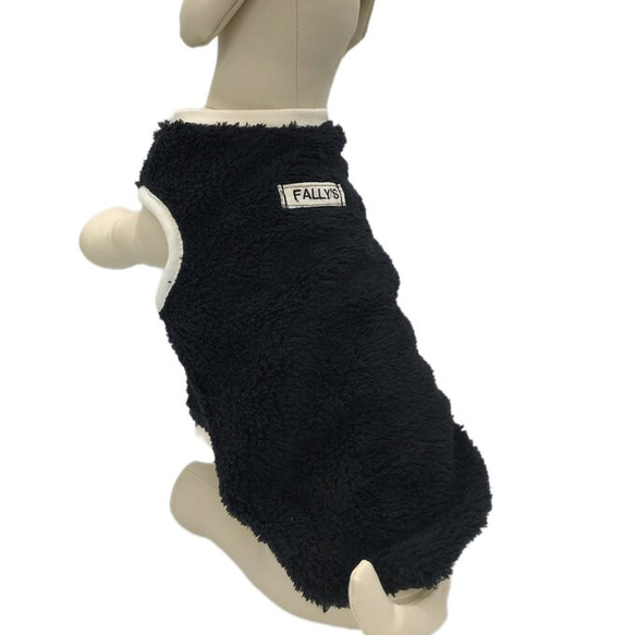 ボア 犬服 ペット服 冬 フリース ブラック イタグレ コーギー フレブル ダックス クリスマス 冬服  大型犬 小型犬 7枚目の画像