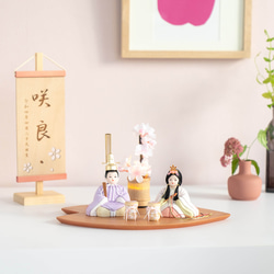 ことの木目込人形（3KH-0500）（はな） さくら平台 灯桜付｜コンパクト