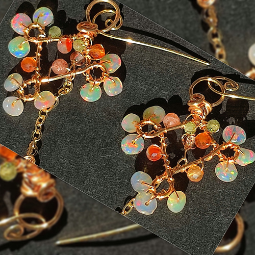 k18 ピアス 最高級プレシャスオパール