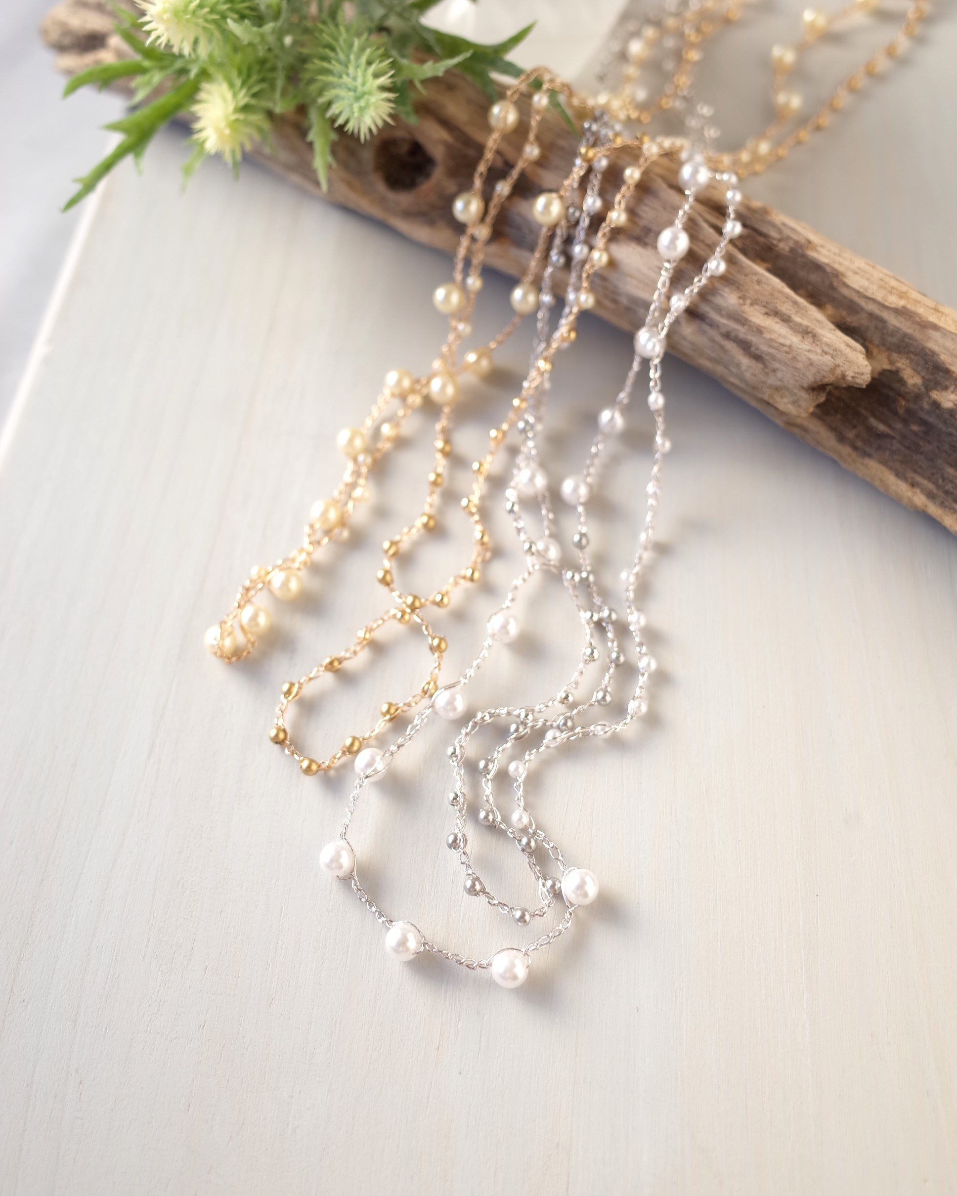 きらめくロングネックレス（160㎝）