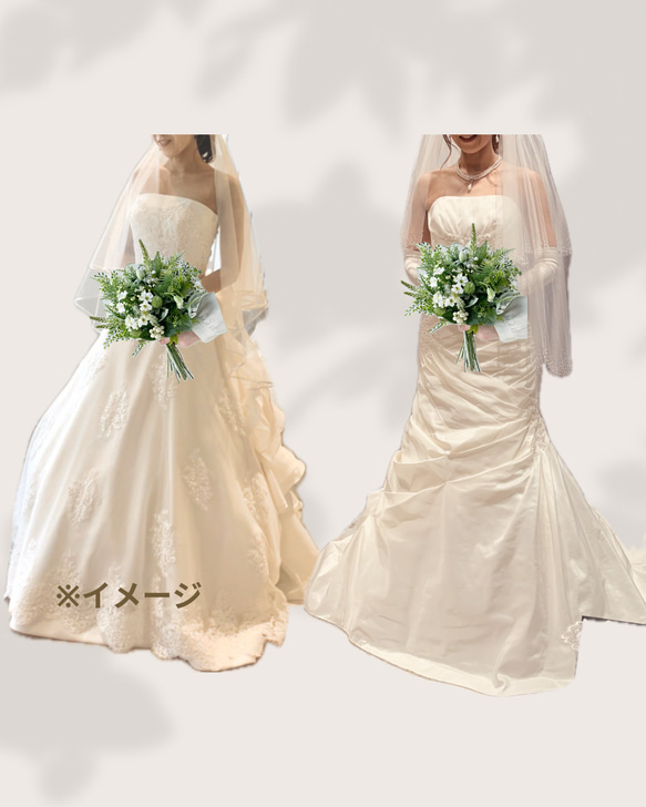 【即納OK！】究極のナチュラル♡グリーンブーケ ガーデンウエディング アーティフィシャルフラワーブーケ 前撮りブーケ 