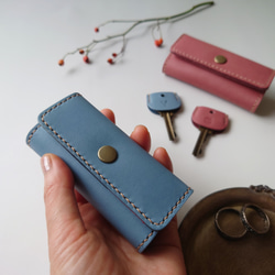 結婚祝・記念日に! 赤ハート4連ペアキーケース【ピンク・ブルー】※袋ラッピング無料 7枚目の画像