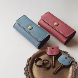 結婚祝・記念日に! 赤ハート4連ペアキーケース【ピンク・ブルー】※袋ラッピング無料 5枚目の画像