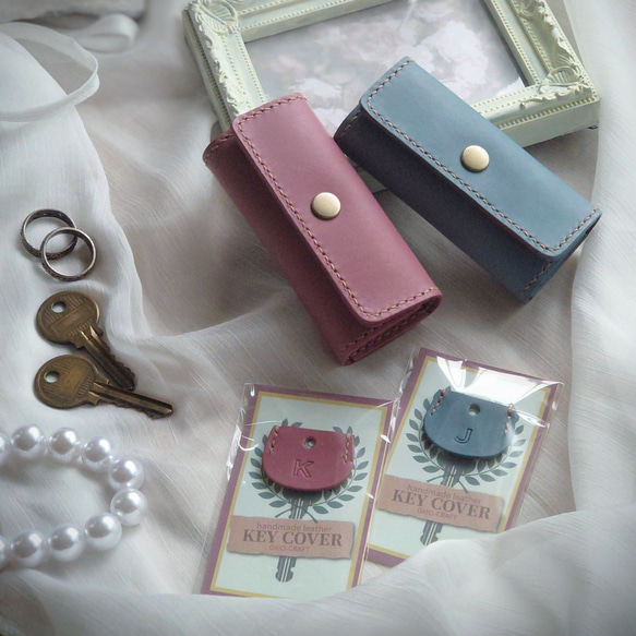 結婚祝・記念日に! 赤ハート4連ペアキーケース【ピンク・ブルー】※袋ラッピング無料 12枚目の画像